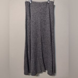 Heather Gray size Small  knit midi skirt kick pleat Petite Sophisticates